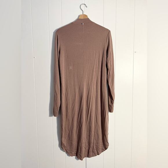 Kit and ace brushed mock neck dress mauve rose long sleeve casual athleisure - Picture 8 of 9
